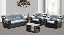 Damro Sofa KEVIN 3+1+1 ( PVC Cloth + Fabric)  Price 