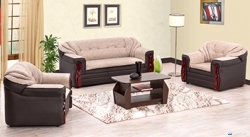 Damro Sofa KATHY SOFA 3+1+1 ( PVC Cloth + Fabric)  Price 