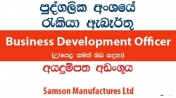 Business Development Officer â€“ Samson Manufactures Ltd
